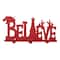Glitzhome® 14.5'' BELIEVE Metal Christmas Stocking Holder